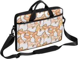Cute Animal Elephant Pattern Laptop Shoulder Messenger Bag Waterproof Laptop Briefcase Handle Padded Strap