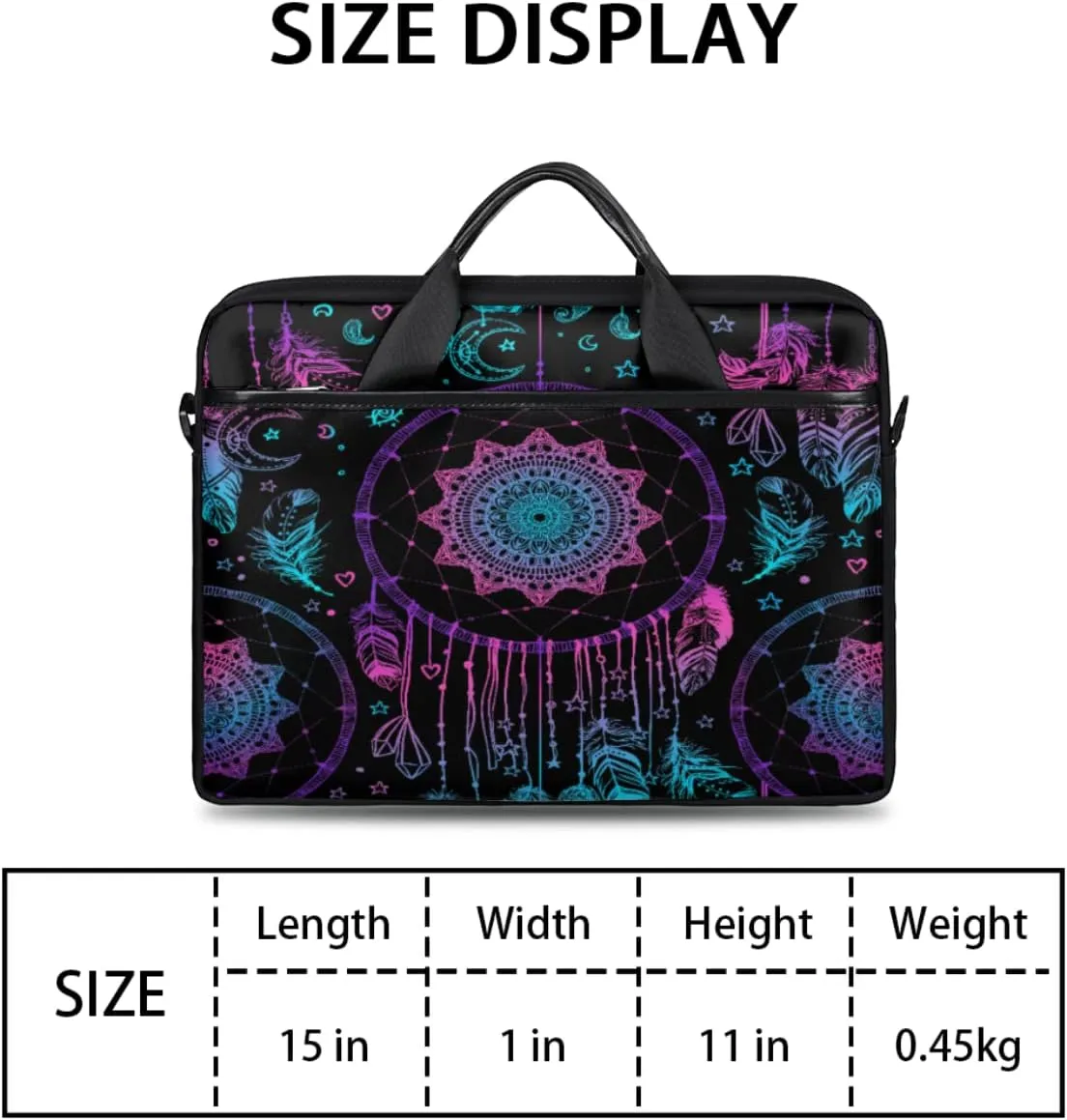 Cute Cat Face Laptop Shoulder Messenger Bag Waterproof Laptop Briefcase with Handle and Padded Strap Case Sleeve