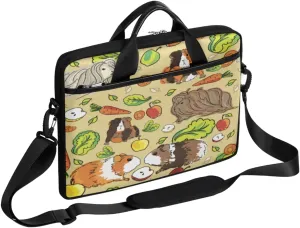 Cute Hamster Apples Laptop Shoulder Messenger Bag Waterproof Laptop Briefcase with Handle and Padded Strap Case Sleeve for 13 13.3 14 15.6 Inch Laptop Case