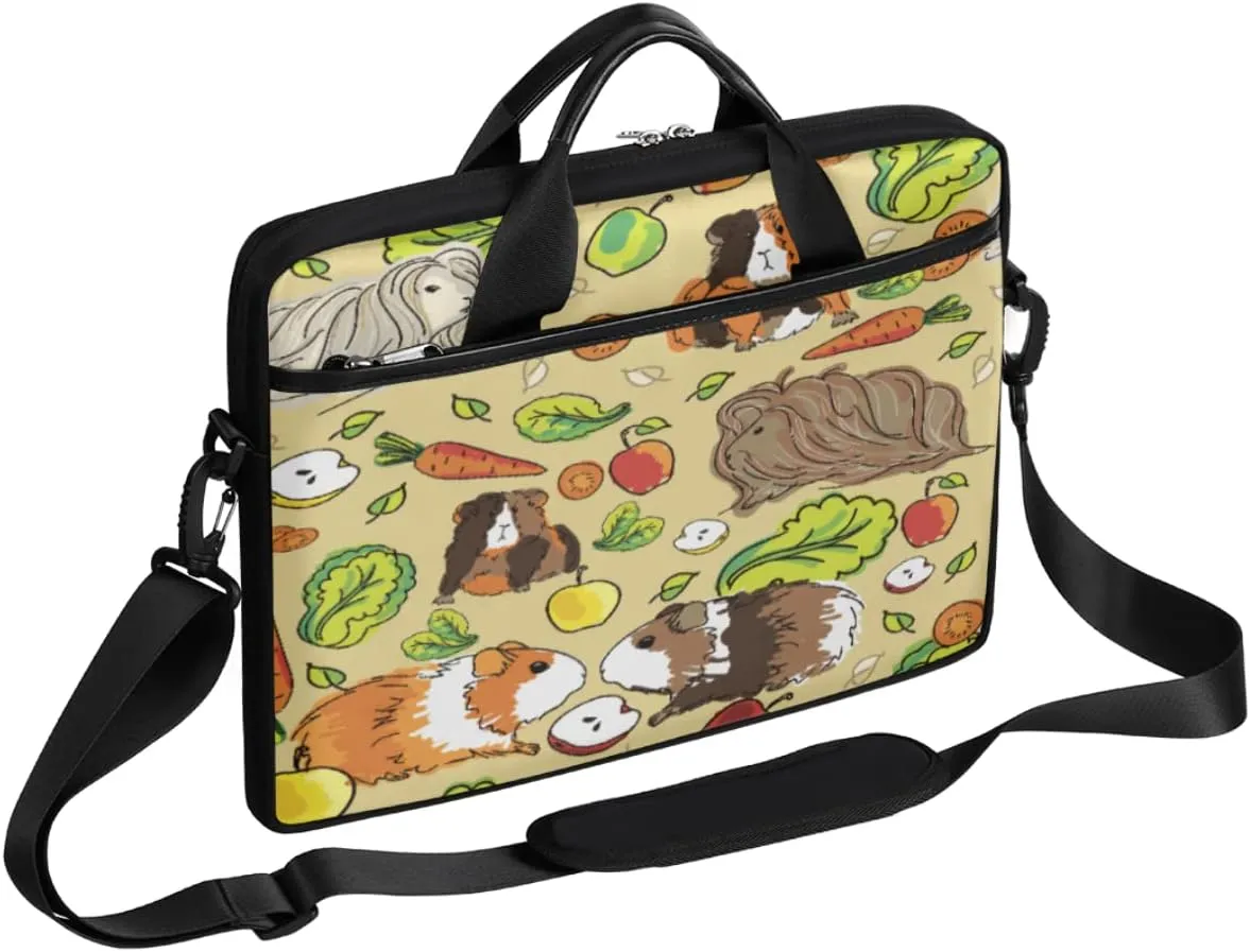Cute Hamster Apples Laptop Shoulder Messenger Bag Waterproof Laptop Briefcase with Handle and Padded Strap Case Sleeve for 13 13.3 14 15.6 Inch Laptop Case