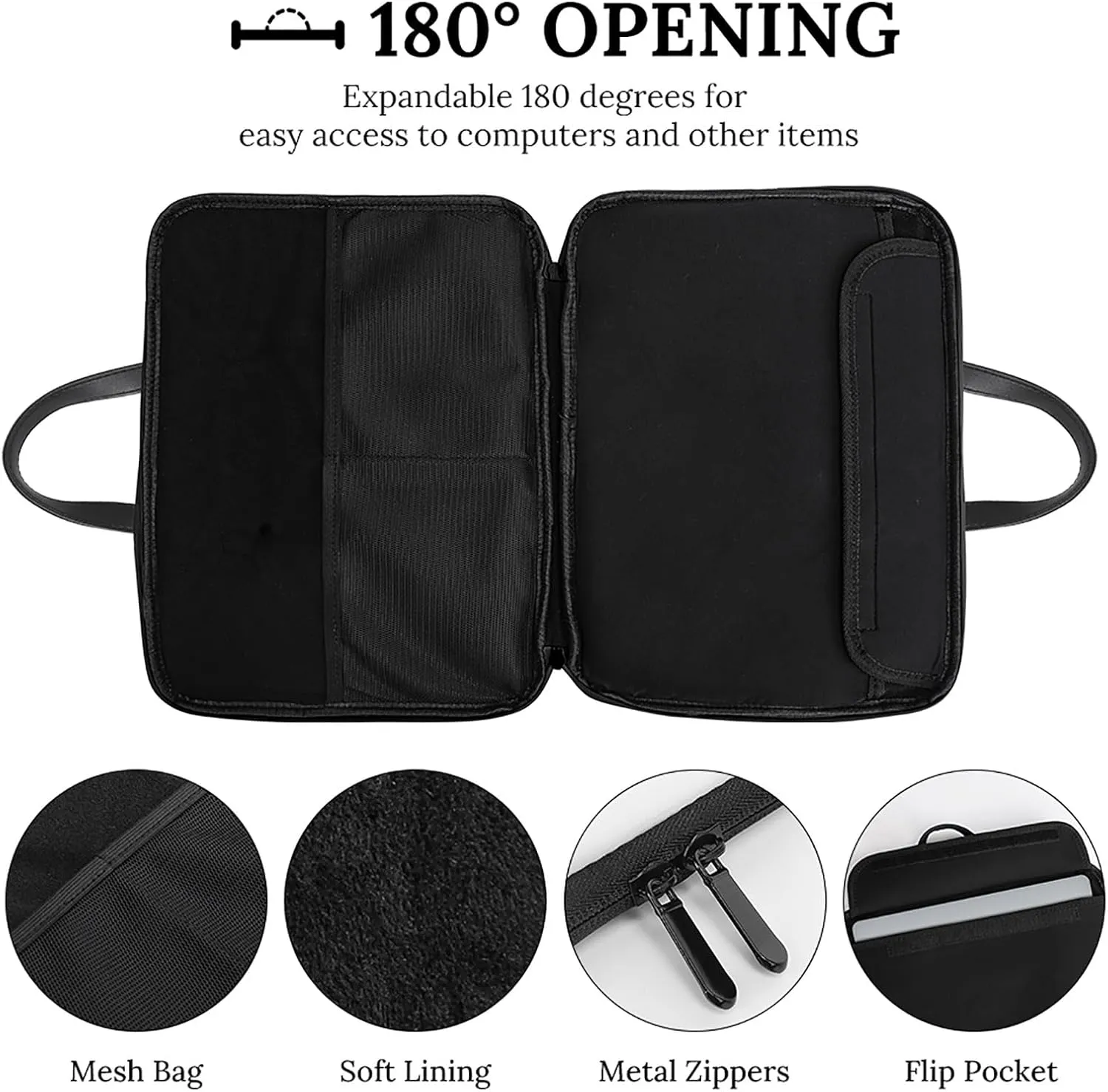 Cute Hedgehog Playing Guitar Leather Bag Laptop Case Slim Water Resistant Computer Bags with Handle Briefcase for Work