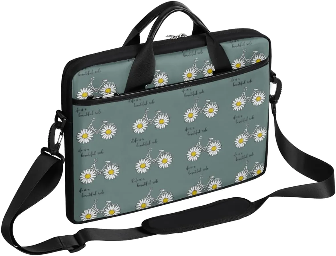 Cute Tropic Animals Laptop Shoulder Messenger Bag Waterproof Laptop Briefcase Handle Padded Strap