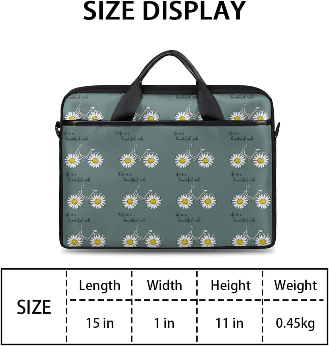 Cute Tropic Animals Laptop Shoulder Messenger Bag Waterproof Laptop Briefcase Handle Padded Strap