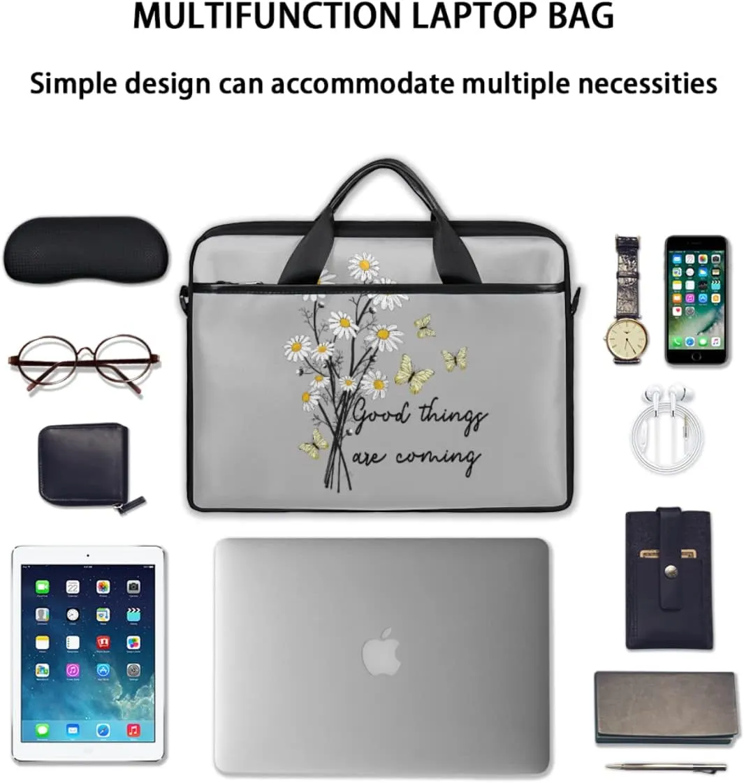 Cute Whale Laptop Shoulder Messenger Bag Waterproof Laptop Briefcase with Handle and Padded Strap Case Sleeve