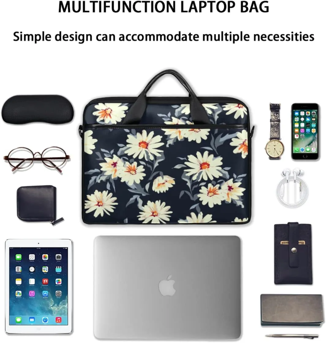 Cute Whale Laptop Shoulder Messenger Bag Waterproof Laptop Briefcase with Handle and Padded Strap Case Sleeve