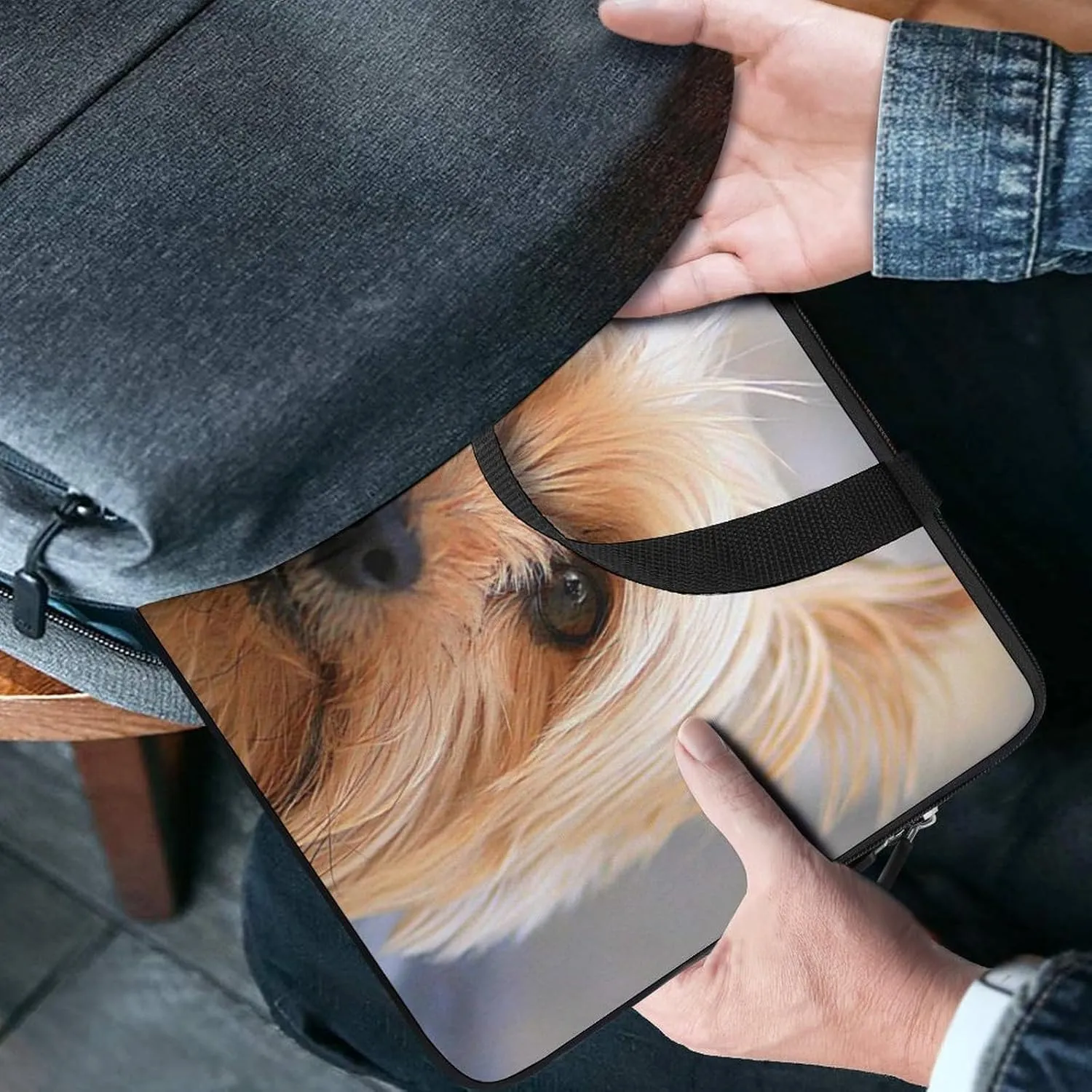 Cutest Yorkies Laptop Bag Slim Carrying Case Computer Bag Briefcase Handbag Messenger Bag Business Casual