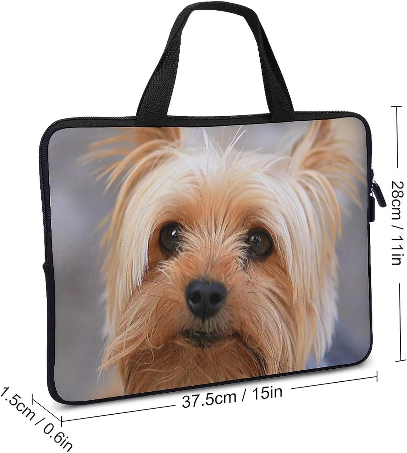 Cutest Yorkies Laptop Bag Slim Carrying Case Computer Bag Briefcase Handbag Messenger Bag Business Casual