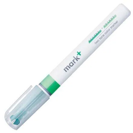 DARK BLUE Kokuyo Mark  Two Tone Highlighter Dual Tone Highlighter Pen Two Way Highlighter Double Sided Highlighter | PM-MT100DB