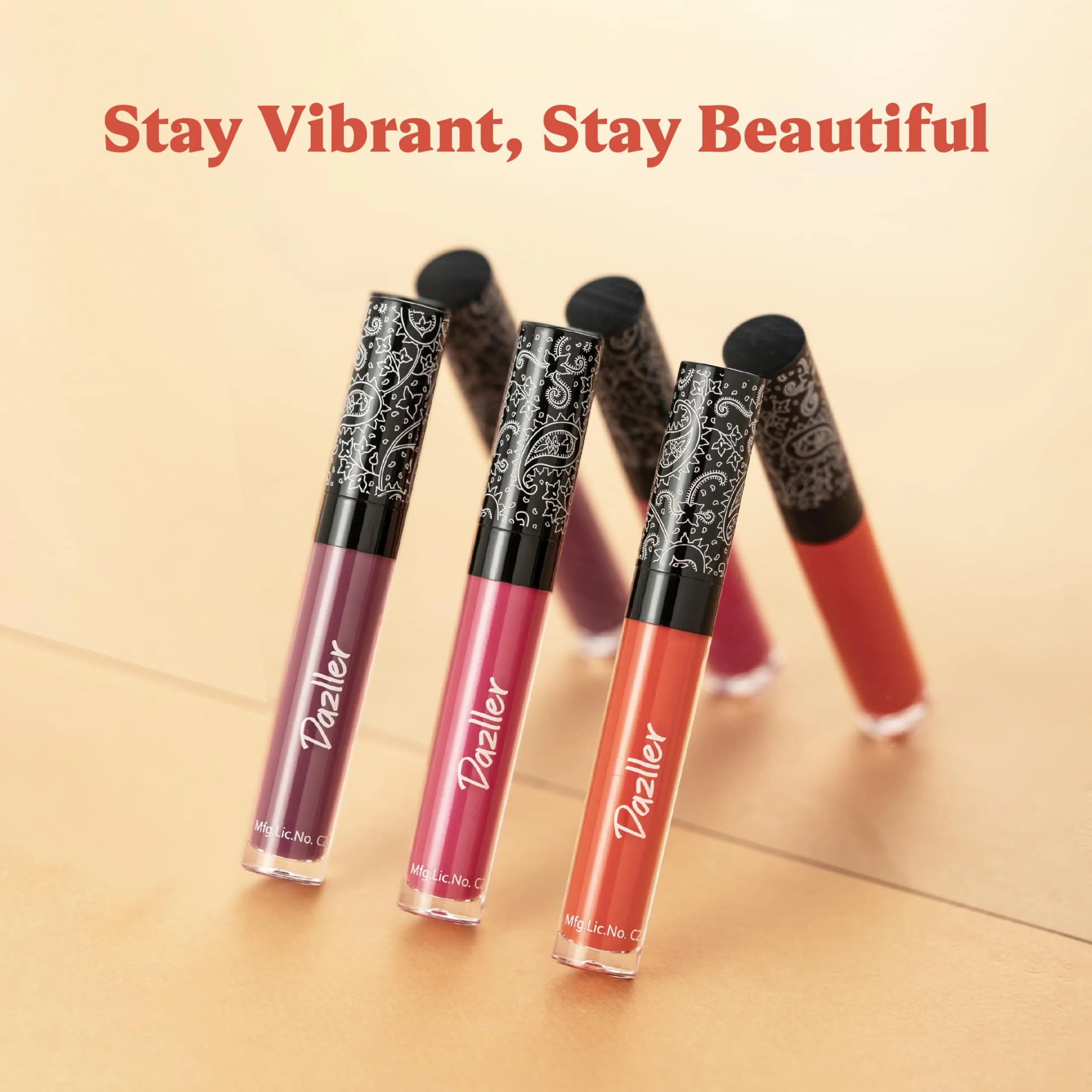 Dazller All Day Lipcolour,5g, DLC033-Alabaster, Ultra intense matte,Smudge-proof, Non-transfer,Lightweight,up to 8-hr Stay