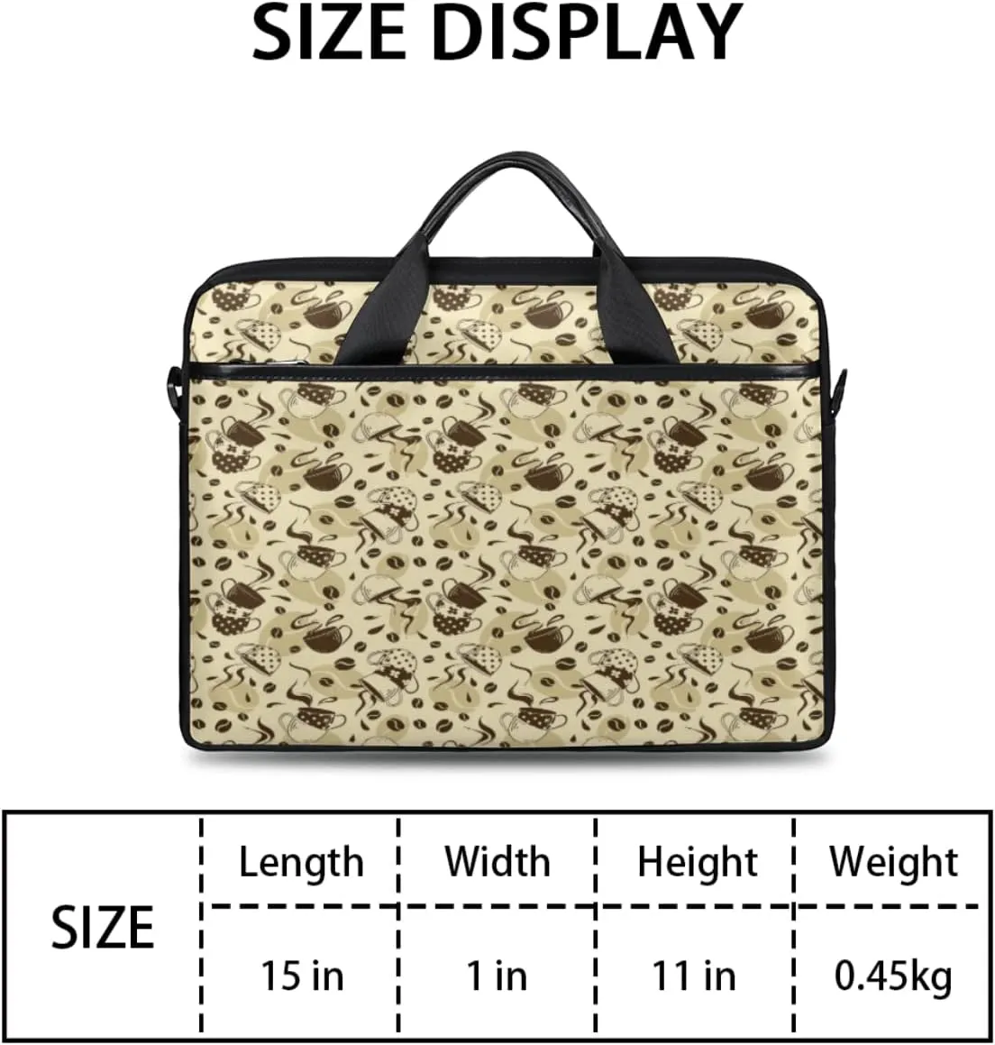 Dinosaur Seamless Laptop Shoulder Messenger Bag Waterproof Laptop Briefcase with Handle and Padded Strap Case Sleeve