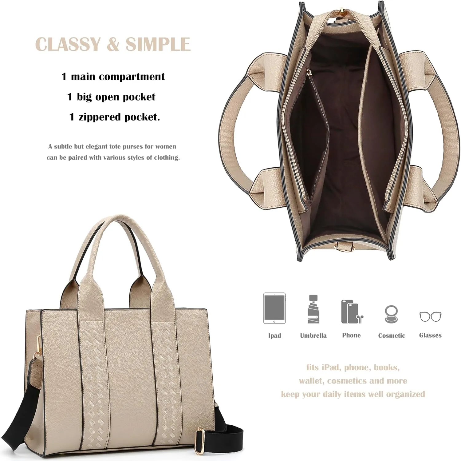 DMICXEL Tote Bag Crossbody Purses for Women Shoulder Handbag PU Leather Top Handle Satchel Bags