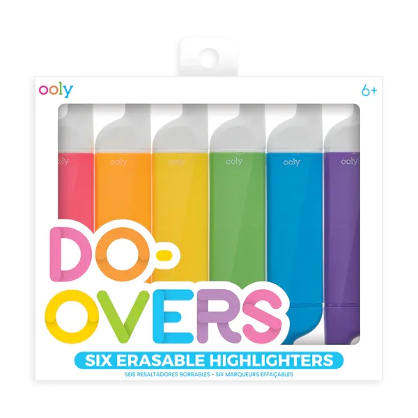 Do-Overs Erasable Highlighters - Set of 6
