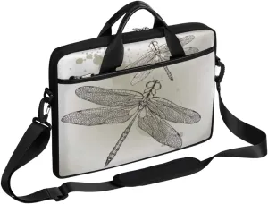 Dragonfly Laptop Shoulder Messenger Bag Waterproof Laptop Briefcase with Handle and Padded Strap Case Sleeve