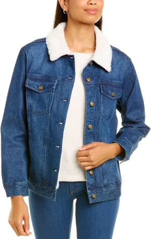Draper James Shearling Denim Jacket