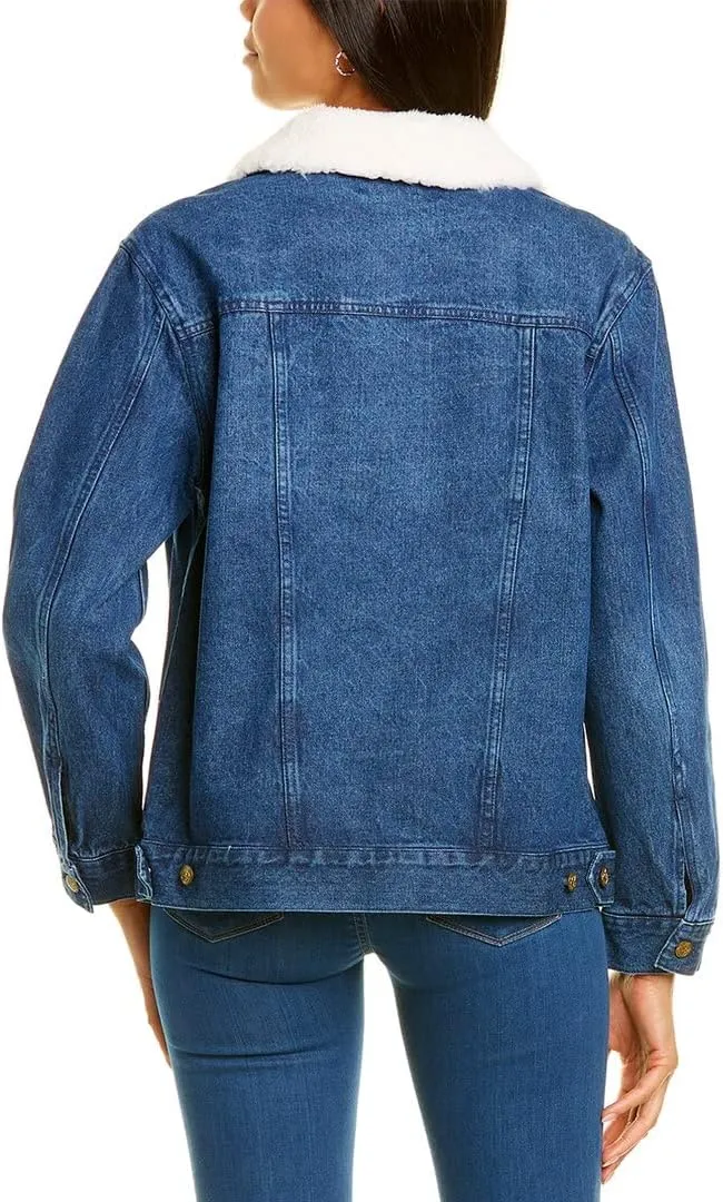 Draper James Shearling Denim Jacket