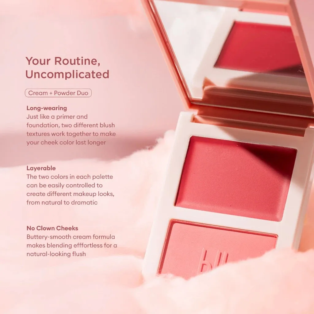 Dual Blush Palette Cream   Powder