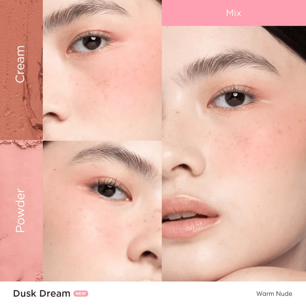 Dual Blush Palette Cream   Powder