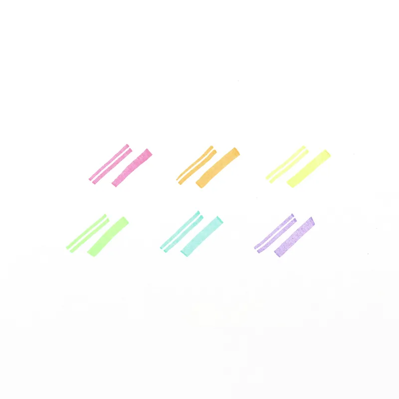 Dual Liner Double Ended Neon Highlighters - Set of 6