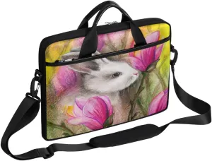 Earth And Spacecraft Laptop Shoulder Messenger Bag Waterproof Laptop Briefcase Handle Padded Strap