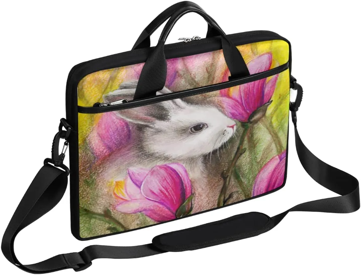 Earth And Spacecraft Laptop Shoulder Messenger Bag Waterproof Laptop Briefcase Handle Padded Strap