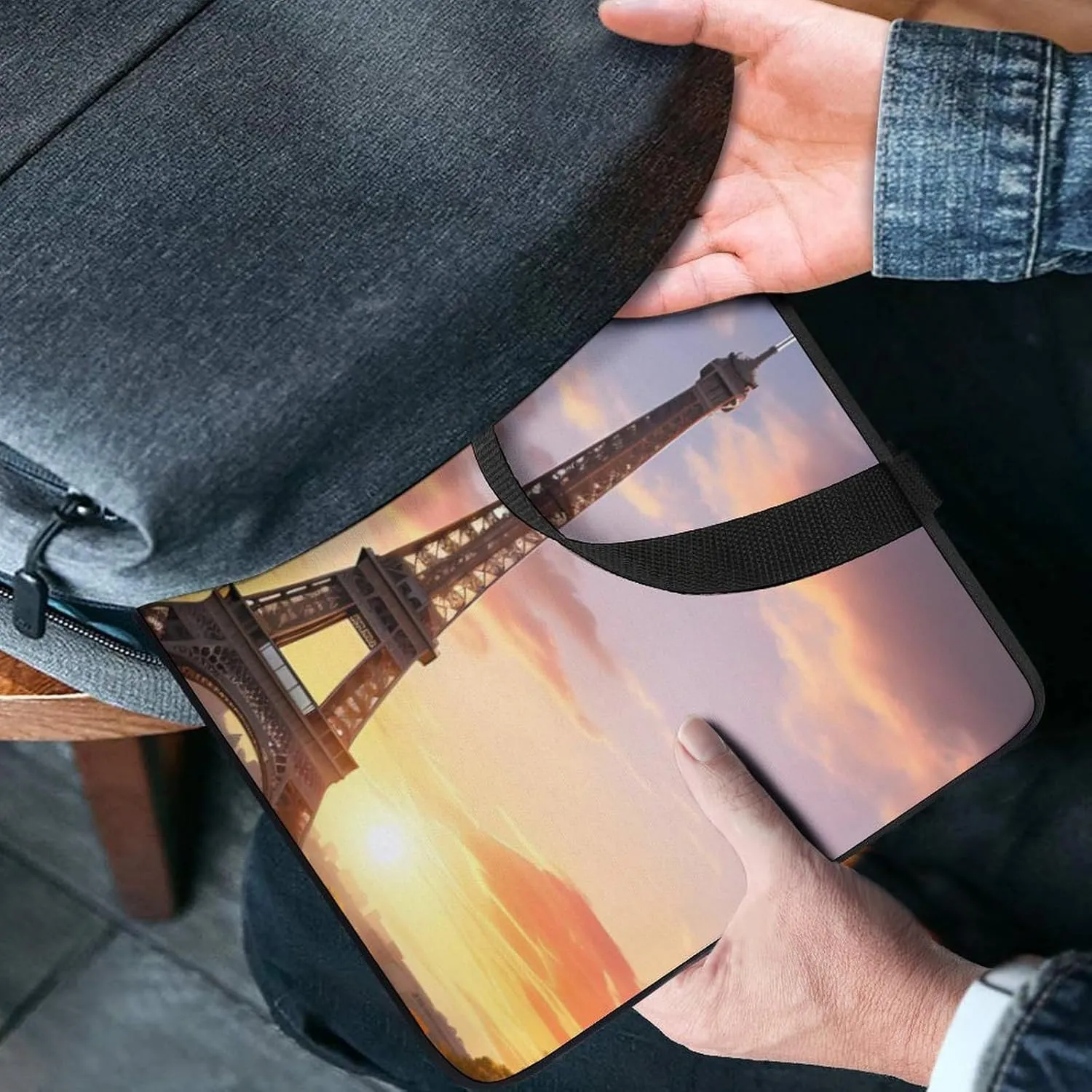 Eiffel Tower Laptop Bag Carrying Case Computer Protective Sleeve Case Briefcase for Men Women