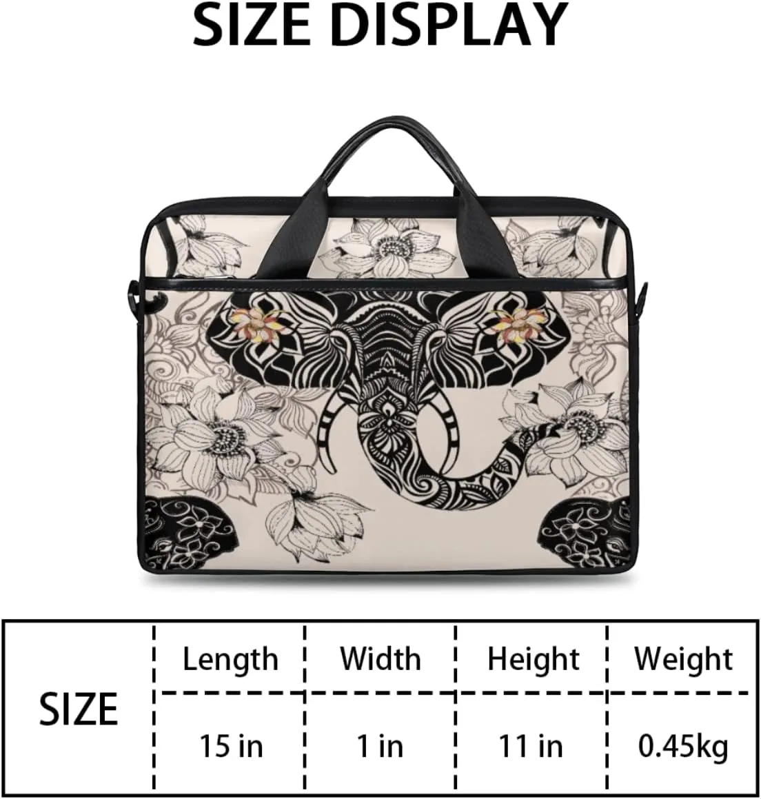 Eiffel Tower Paris Laptop Shoulder Messenger Bag Waterproof Laptop Briefcase with Handle and Padded Strap Case Sleeve