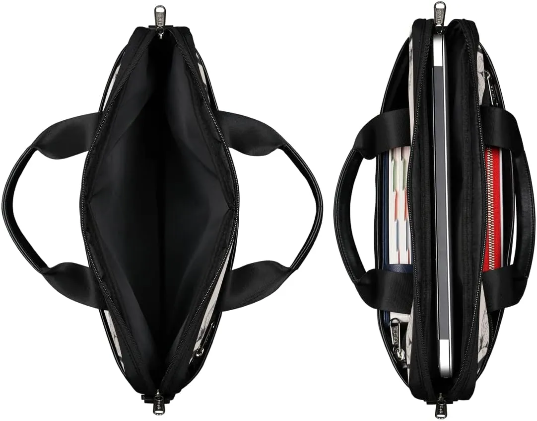 Eiffel Tower Paris Laptop Shoulder Messenger Bag Waterproof Laptop Briefcase with Handle and Padded Strap Case Sleeve