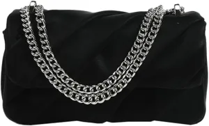 Elegant Clutch Purses for Women Shiny Handbags for Women with Chain Small Purse Crossbody Bag Satchel for Prom Wedding Dating
