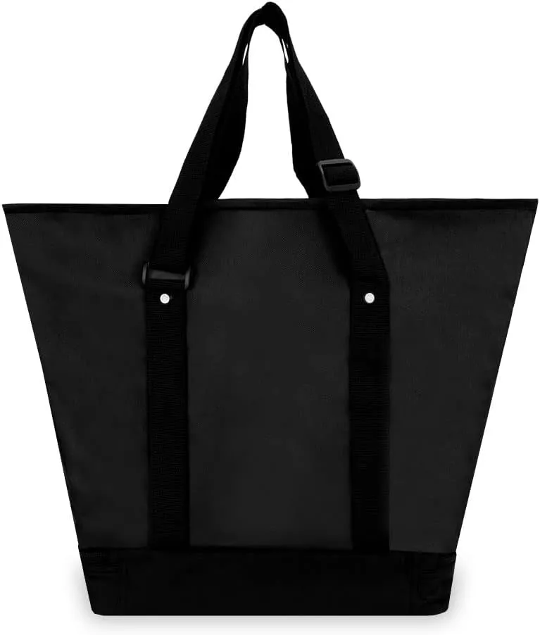 Everest Luggage Deluxe Shopping Tote, Black, Black, One Size