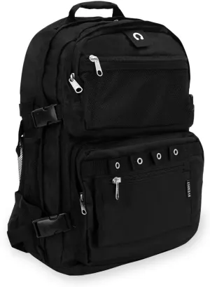 Everest Luggage Oversize Deluxe Backpack, Black, X-Large