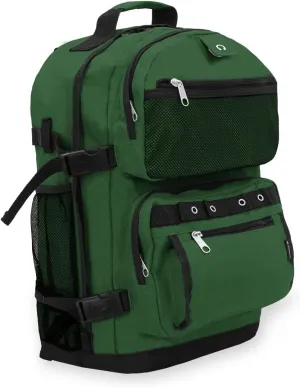 Everest Luggage Oversize Deluxe Backpack, Dark Green, X-Large