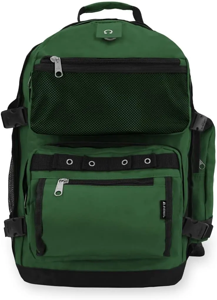 Everest Luggage Oversize Deluxe Backpack, Dark Green, X-Large