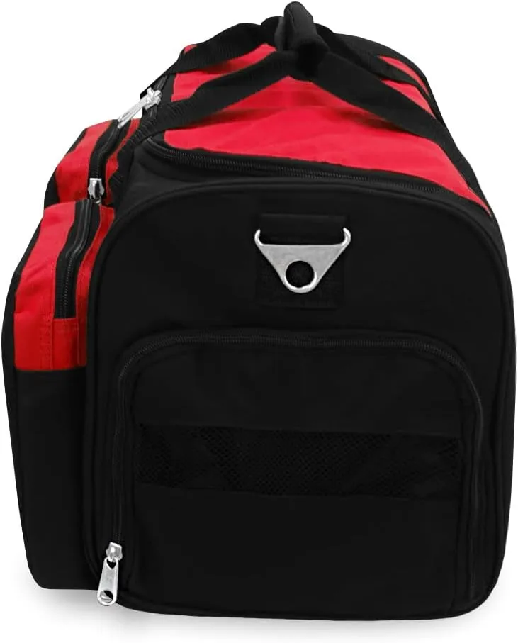 Everest unisex-adult Gym Bag With Wet Pocket ,Red, One Size