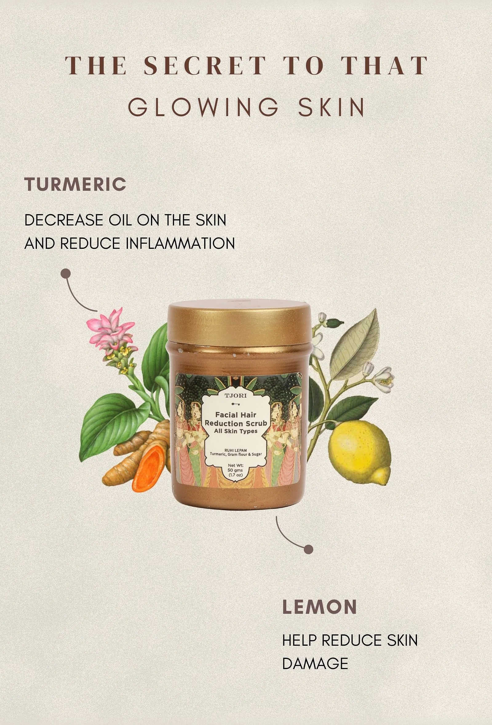 Facial Hair Growth Reducing Scrub
