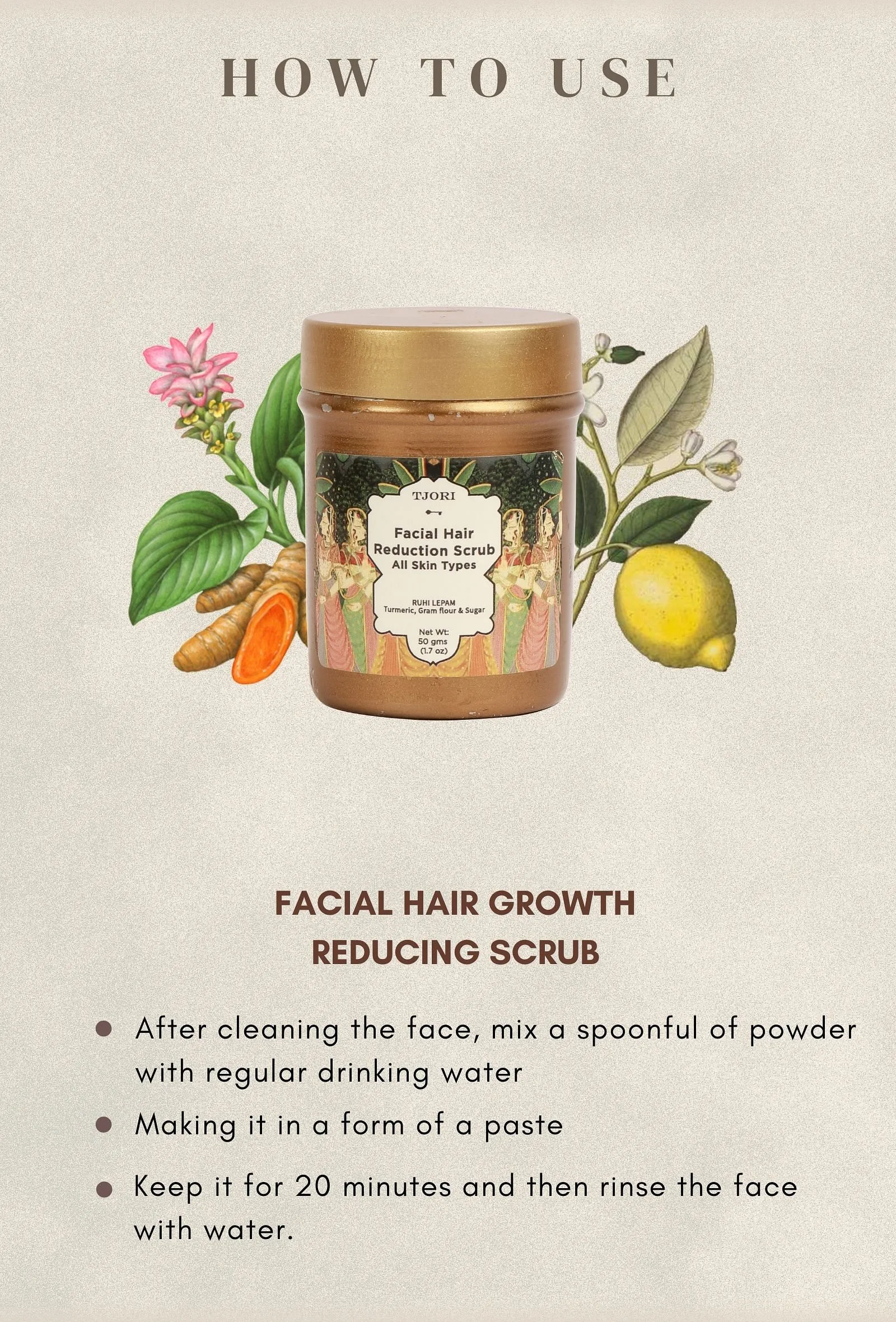 Facial Hair Growth Reducing Scrub