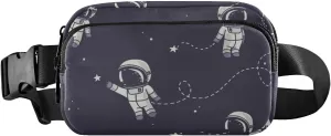 Fanny Pack for Women Men Cute Astronauts Stars Belt Waist Pack Bum Bag Wallets for Running Cycling Hiking Travel Workout with Adjustable Strap