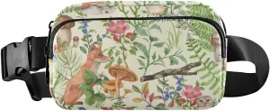 Fanny Pack for Women Men Watercolor Forest Cute Animals Plants Belt Waist Pack Bum Bag Wallets for Running Cycling Hiking Travel Workout with Adjustable Strap