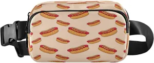 Fanny Packs for Women Men Cartoon Hot Dog Belt Bag Waist Pouch Packs Crossbody Bag Running Hiking Fanny Pack Gifts for Girls Boys