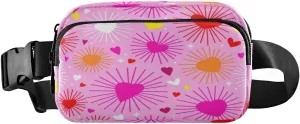 Fanny Packs for Women Men Color Hearts Wedding Valentines Day Belt Bag Waist Pouch Packs Crossbody Bag Running Hiking Fanny Pack Gifts for Girls Boys