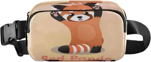 Fanny Packs for Women Men Cute Brown Red Panda Belt Bag Waist Pouch Packs Crossbody Bag Running Hiking Fanny Pack Gifts for Girls Boys