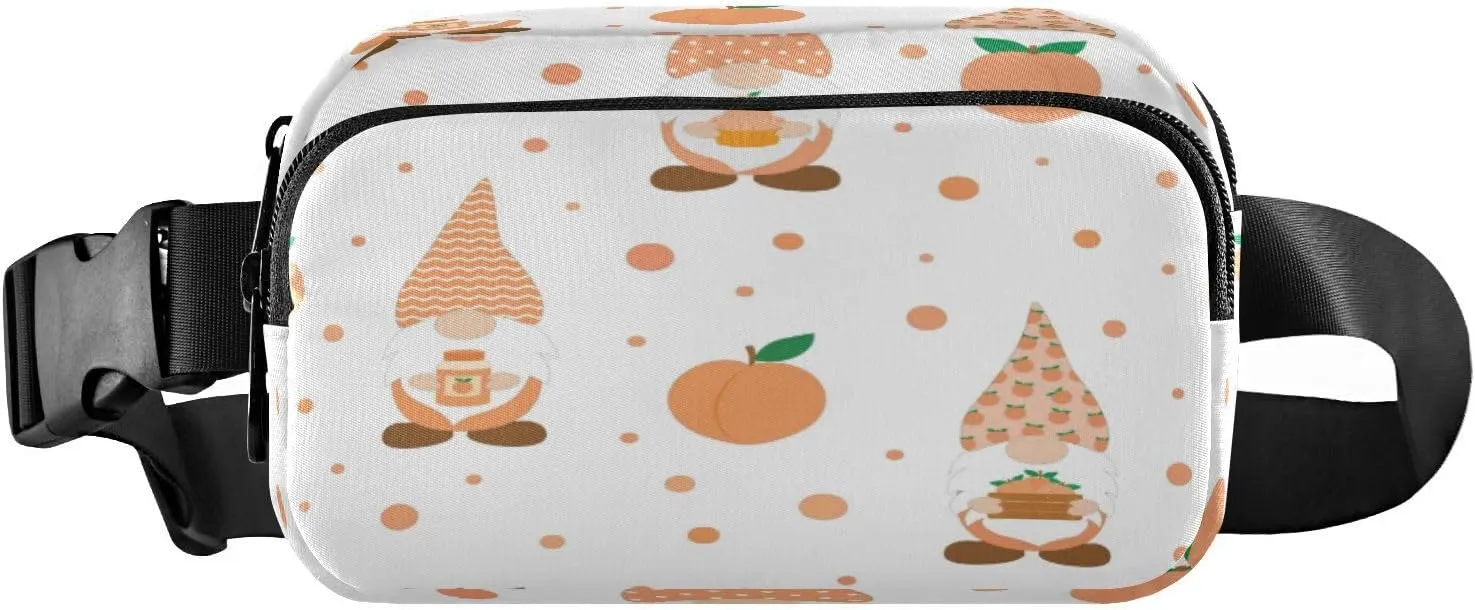 Fanny Packs for Women Men Gnomes Peach Cakes Belt Bag Waist Pouch Packs Crossbody Bag Running Hiking Fanny Pack Gifts for Girls Boys