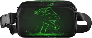 Fanny Packs for Women Men Green Baseball Player Belt Bag Waist Pouch Packs Crossbody Bag Running Hiking Fanny Pack Gifts for Girls Boys