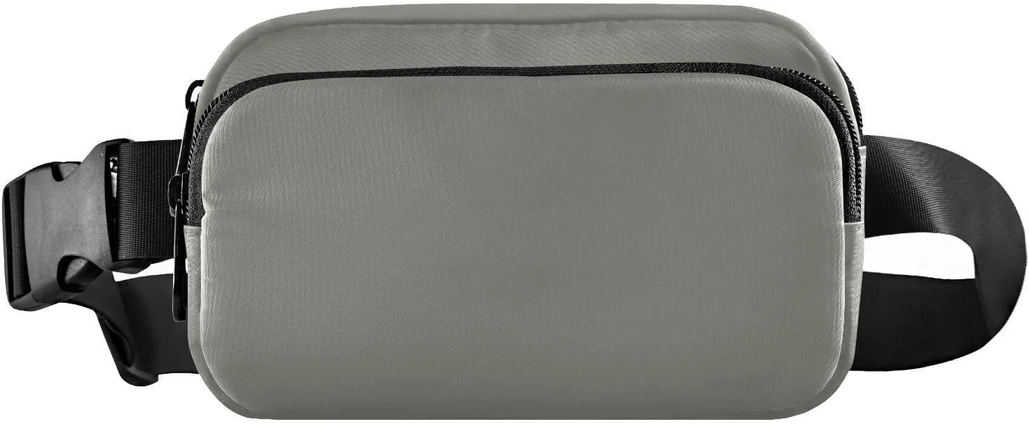 Fanny Packs for Women Men Plain Friar Grey Belt Bag Waist Pouch Packs Crossbody Bag Running Hiking Fanny Pack Gifts for Girls Boys