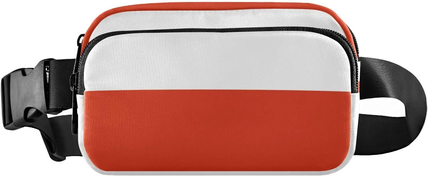 Fanny Packs for Women Men Poland Flag Belt Bag Waist Pouch Packs Crossbody Bag Running Hiking Fanny Pack Gifts for Girls Boys