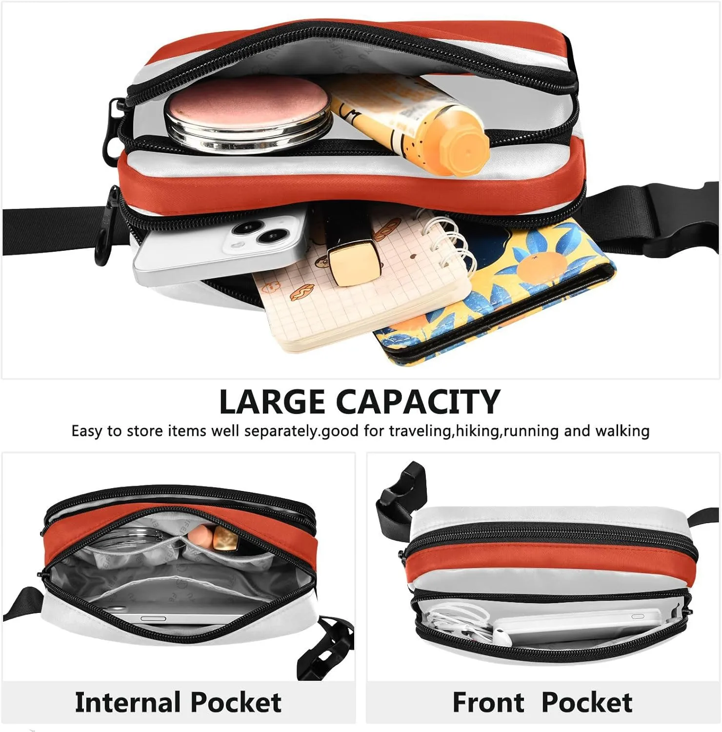 Fanny Packs for Women Men Poland Flag Belt Bag Waist Pouch Packs Crossbody Bag Running Hiking Fanny Pack Gifts for Girls Boys