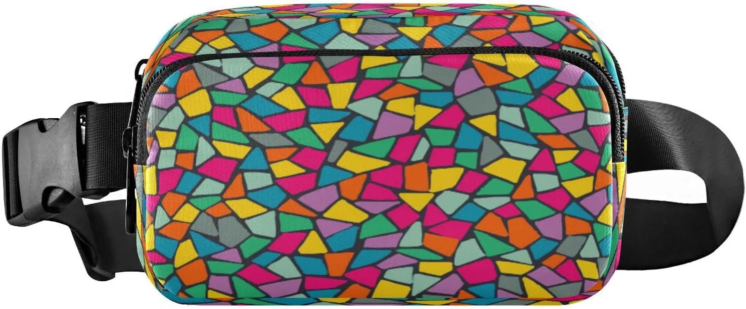 Fanny Packs for Women Men Rainbow Color Belt Bag Waist Pouch Packs Crossbody Bag Running Hiking Fanny Pack Gifts for Girls Boys