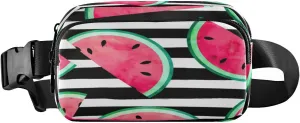 Fanny Packs for Women Men Tropical Watermelon Slices Belt Bag Waist Pouch Packs Summer Fruits Seeds Crossbody Bag Running Hiking Fanny Pack Gifts for Girls Boys