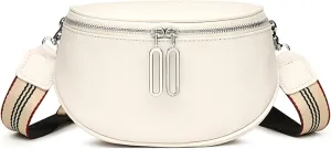 Fashion leather women's bag, saddle bag, casual chest bag, simple shoulder crossbody bag (3 colors optional)