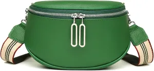 Fashion leather women's bag, saddle bag, casual chest bag, simple shoulder crossbody bag (3 colors optional)