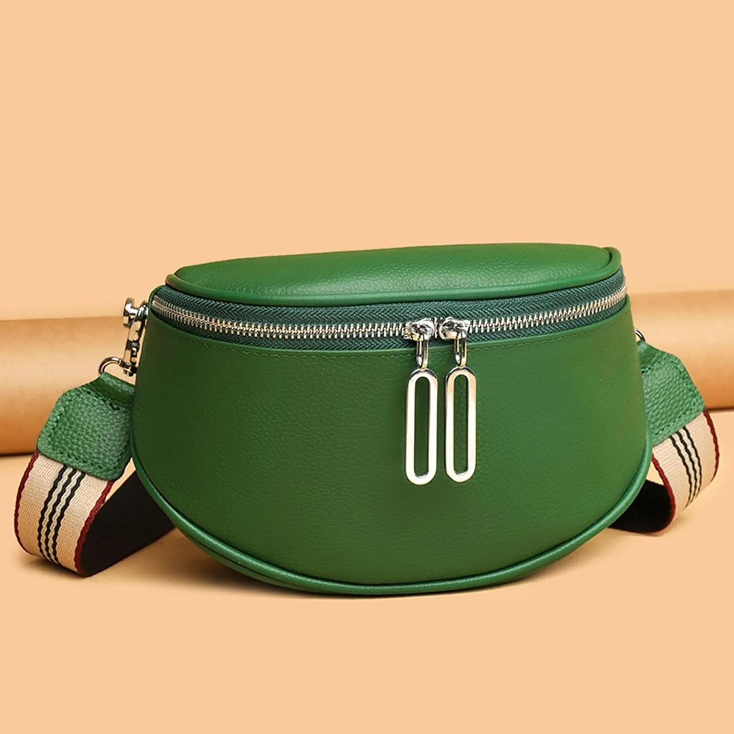 Fashion leather women's bag, saddle bag, casual chest bag, simple shoulder crossbody bag (3 colors optional)